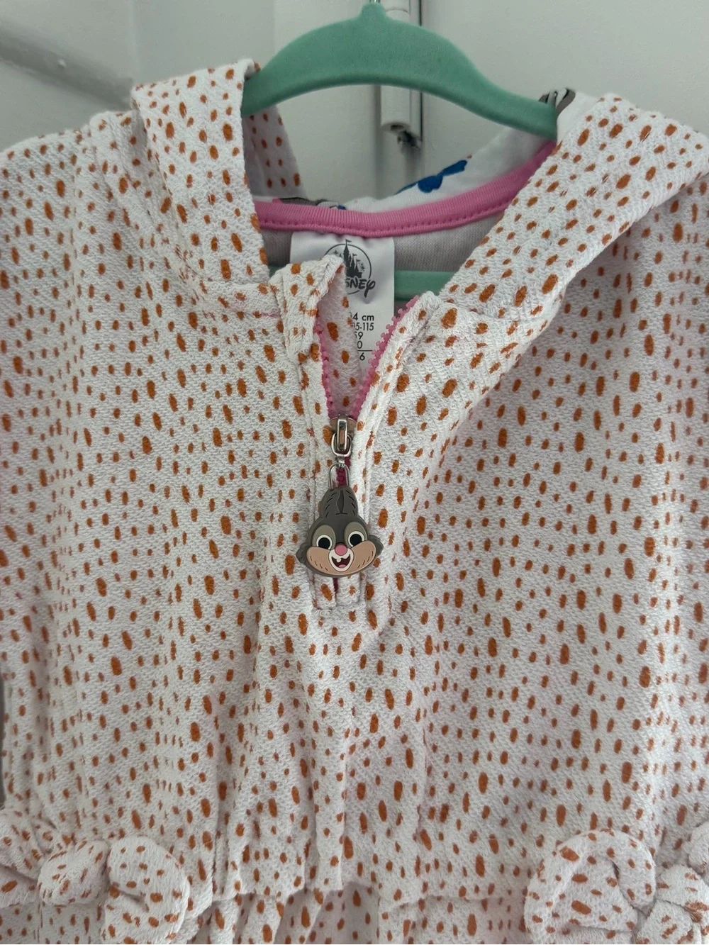 Disney Bambi Girls 4T Hooded Terry Cover Up Dress UPF 50+